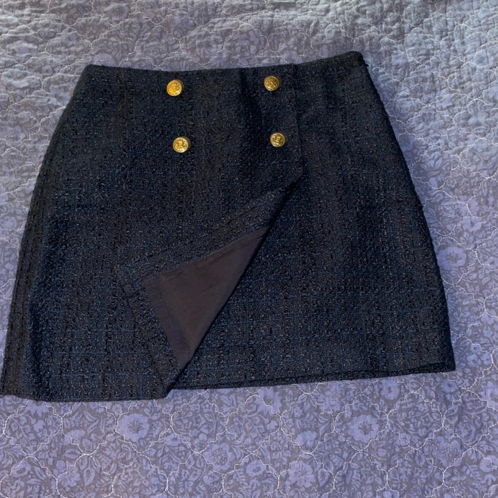 Loft navy nautical theme skirt. Size 10